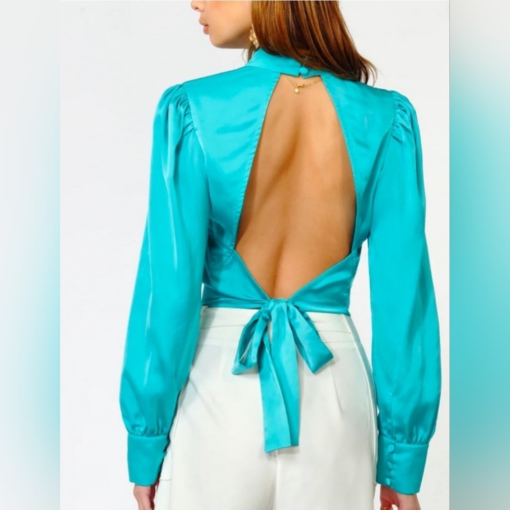 Adelyn Rae Mock Neck Blouse - Picture 2 of 8